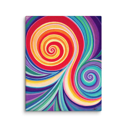 warm and cool swirl (Canvas)