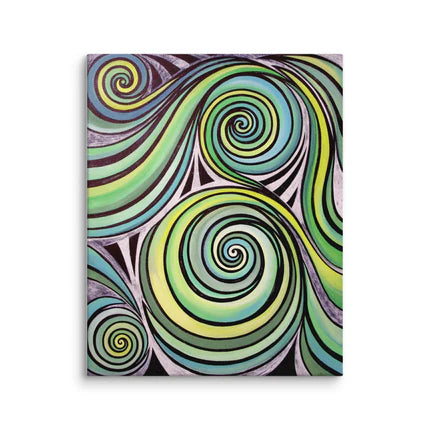 Green spirals (Canvas)