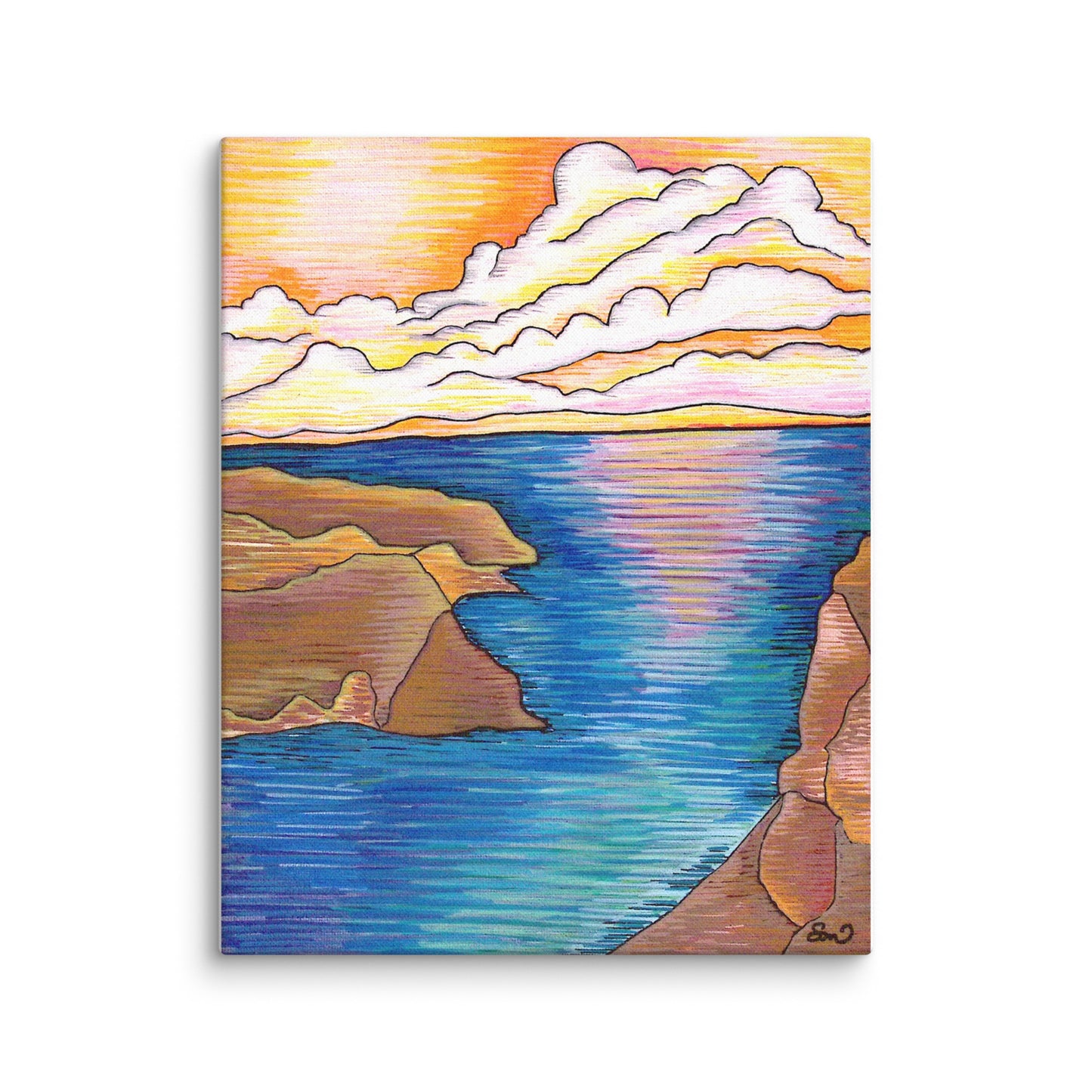 Cliffs at Sunset (Canvas)