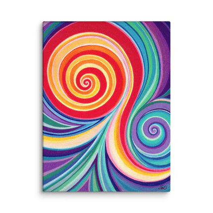 warm and cool swirl (Canvas)