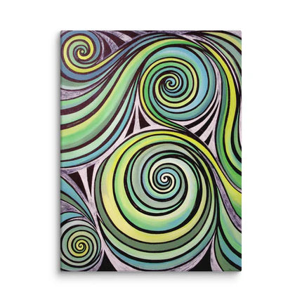 Green spirals (Canvas)