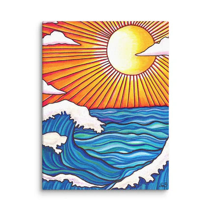 Sun and waves (Canvas)