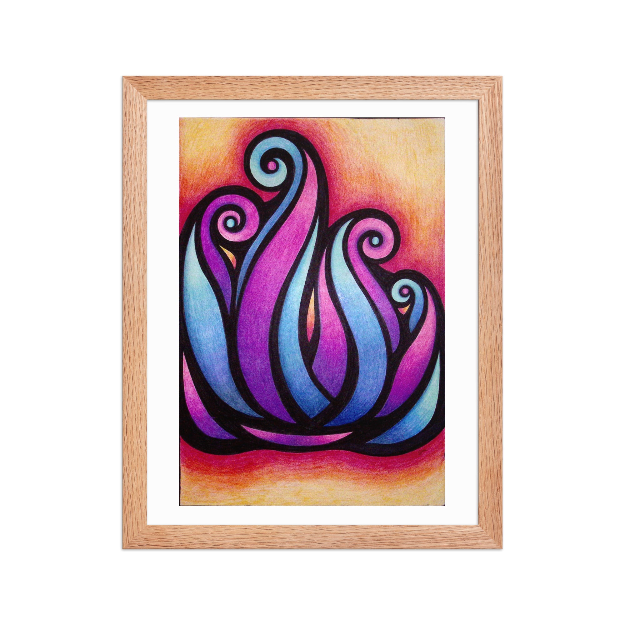 Blue Flames Art Print in Michigan | Sarah Marcel Art