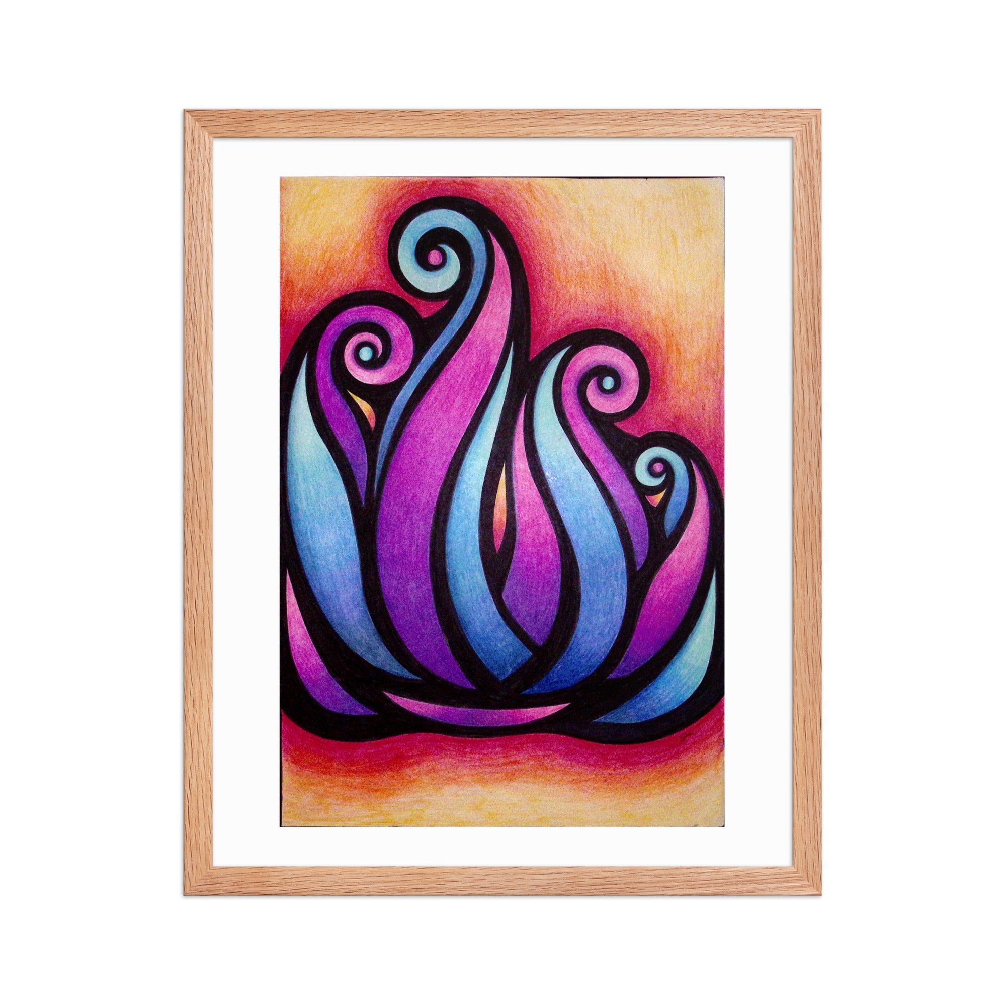 Blue Flames Art Print in Michigan | Sarah Marcel Art